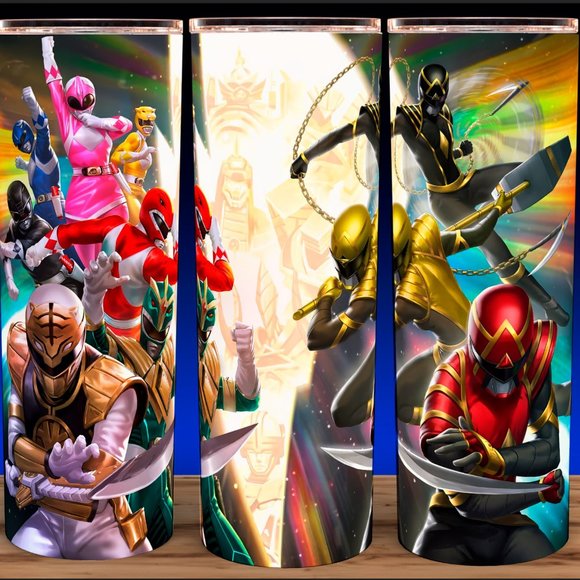 Power Rangers Painting Collab Cup Mug Tumbler 20oz - Picture 1 of 3